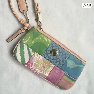 Coach Multicolor Patchwork Wristlet